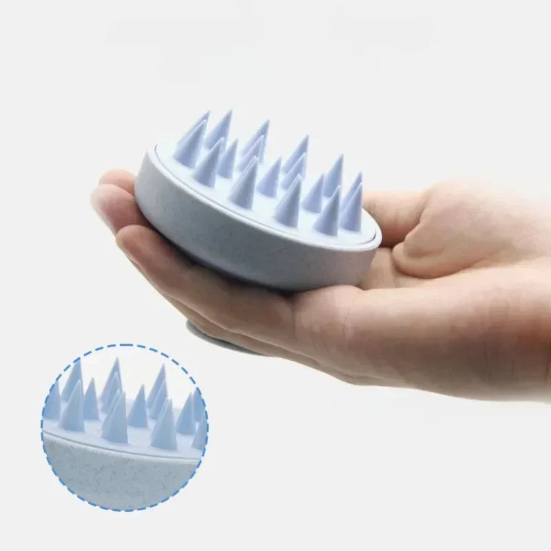 Silicone Shampoo Brush Head Scalp Massage Comb Hair Washing Comb Body