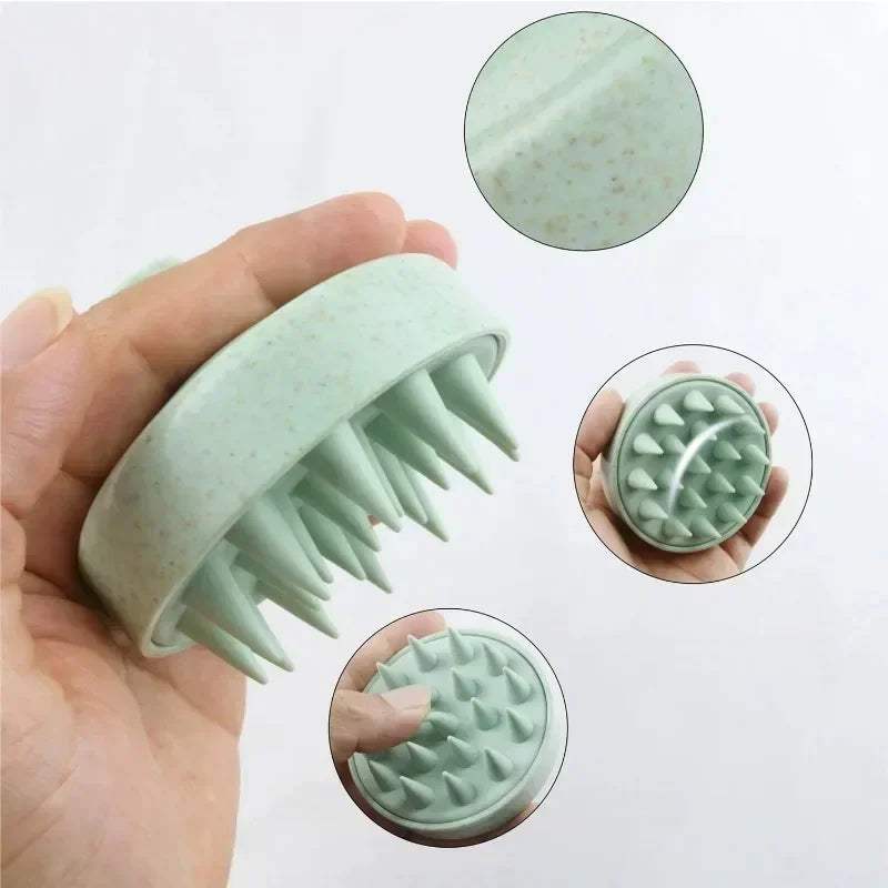 Silicone Shampoo Brush Head Scalp Massage Comb Hair Washing Comb Body