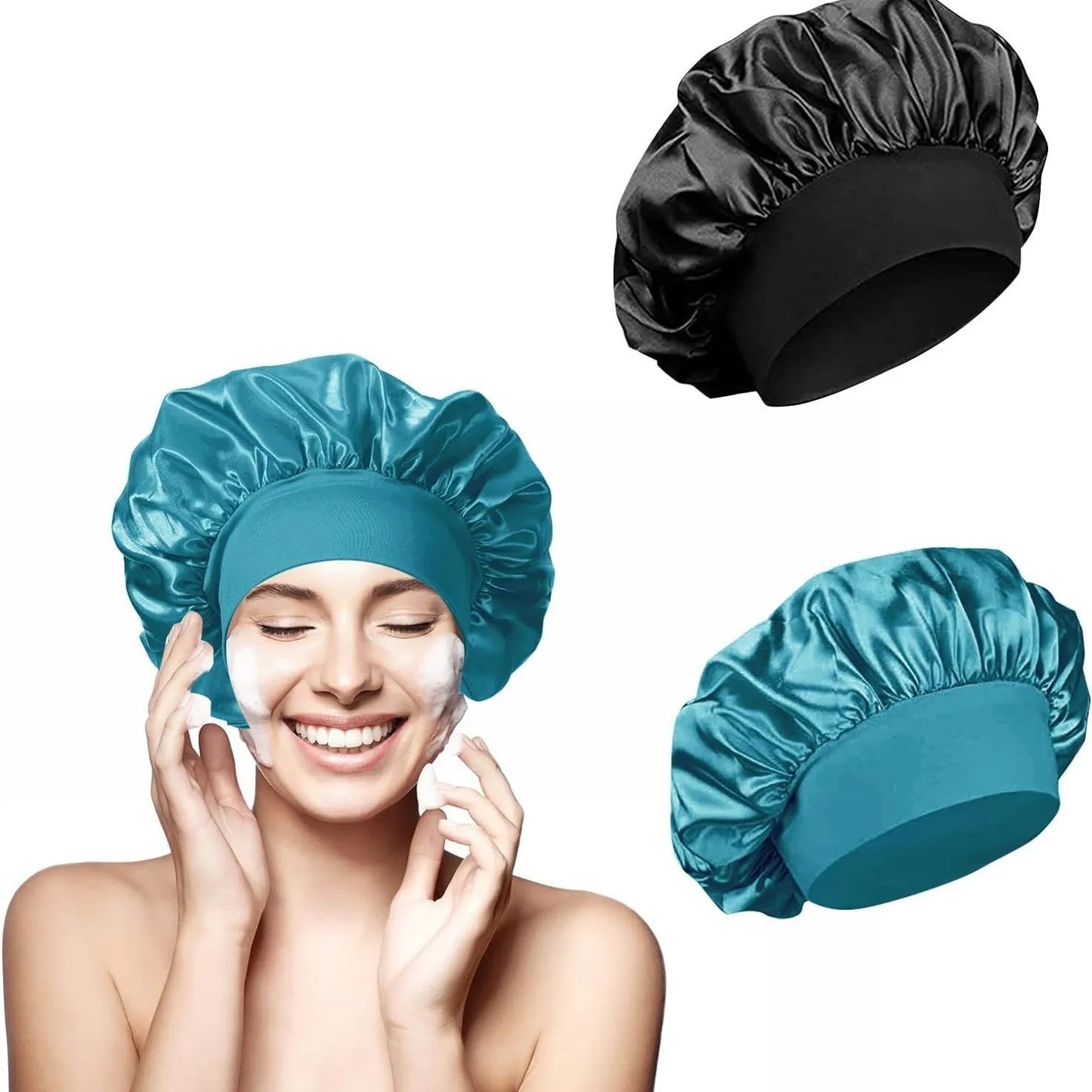 Large Satin Bonnet,Silk Bonnet Hair Wrap for Sleeping, Sleep Cap With