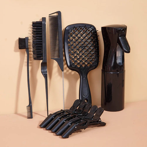 11-Piece Hair Styling Kit Detangling & Anti-Static Combs Edge Brush