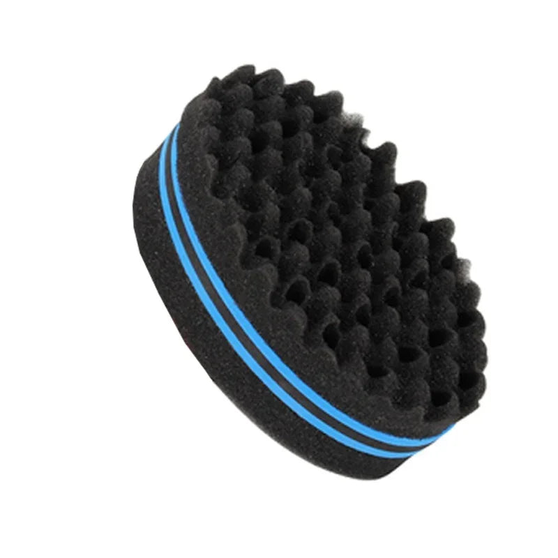 Oval Double Sides Magic Twist Hair Brush Sponge Brush For Natural Afro