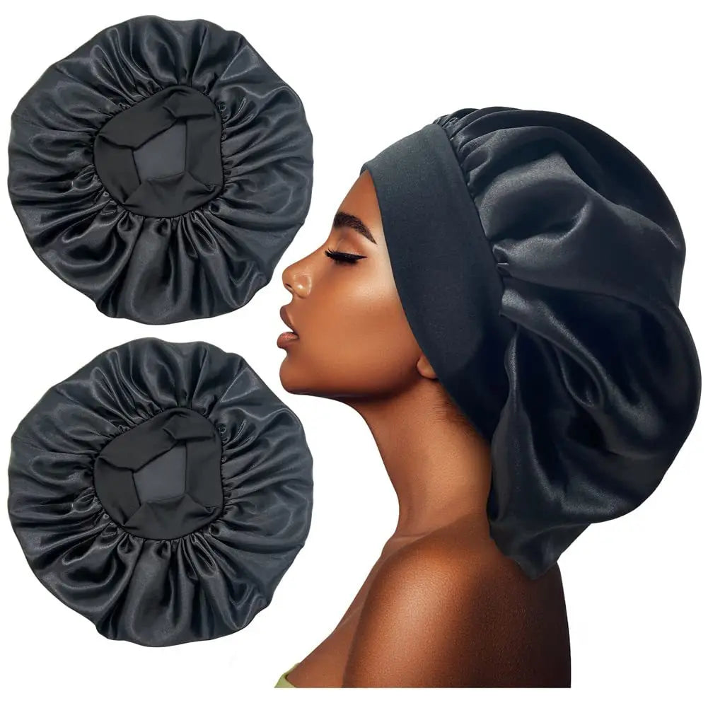 Large Satin Bonnet,Silk Bonnet Hair Wrap for Sleeping, Sleep Cap With